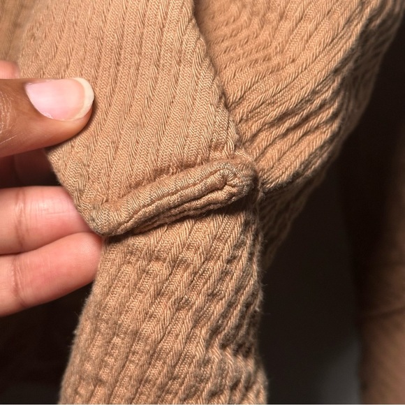 Free People Remi Brown Dolman Sleeve Oversized Utility Barn Coat Shirt Jacket XS - Picture 4 of 16